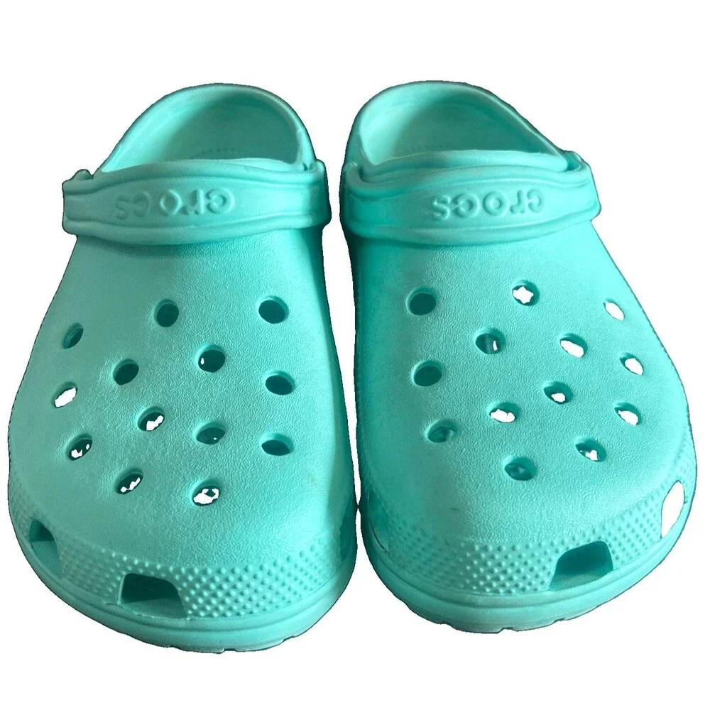 Crocs Classic Clogs Unisex W 8 / M 6 Mint Green Slip On Lightweight Casual